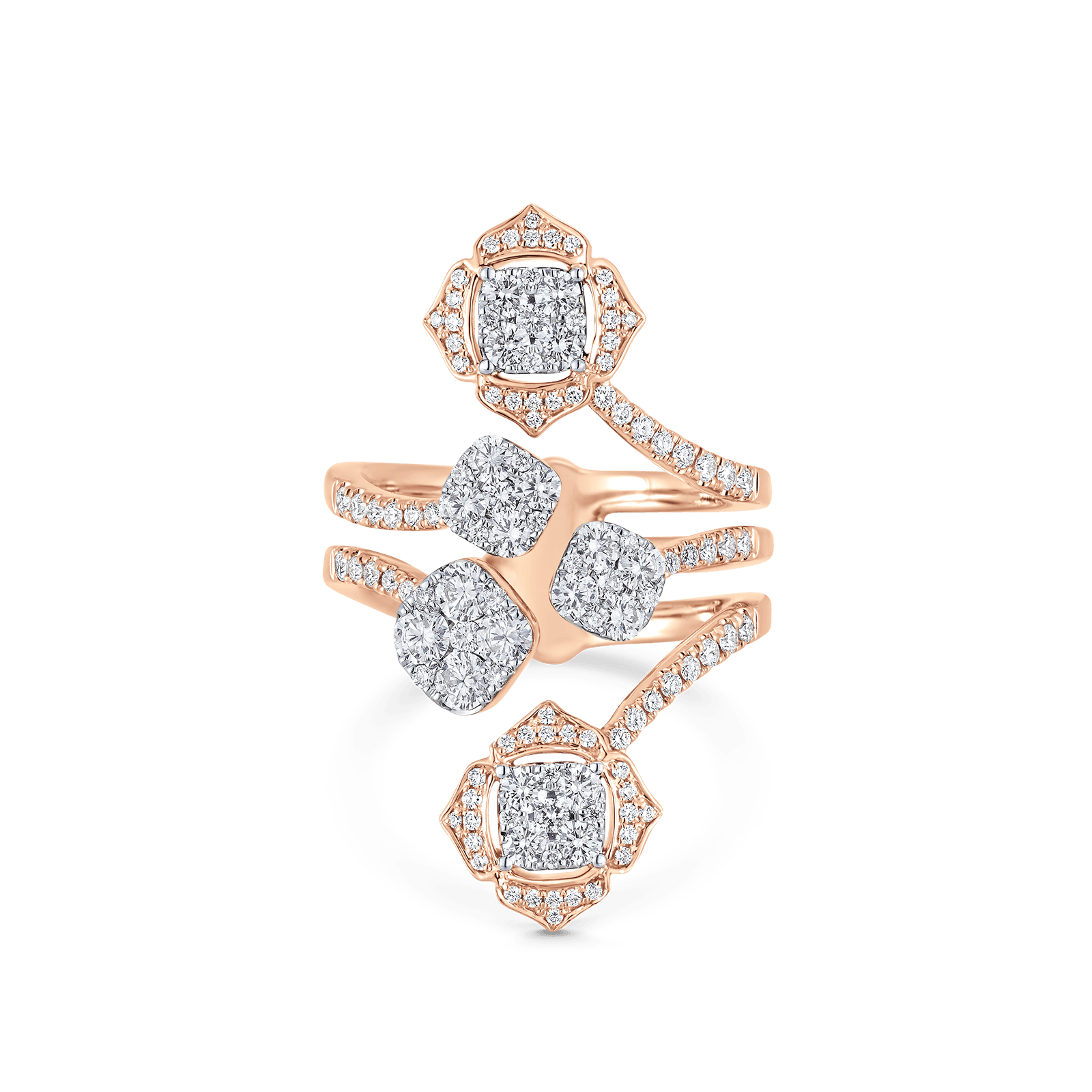 Leela 5 Cluster Cushion Diamond Ring