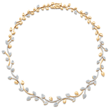Lierre Gold Marquise and Pear Diamond Vine Choker Necklace