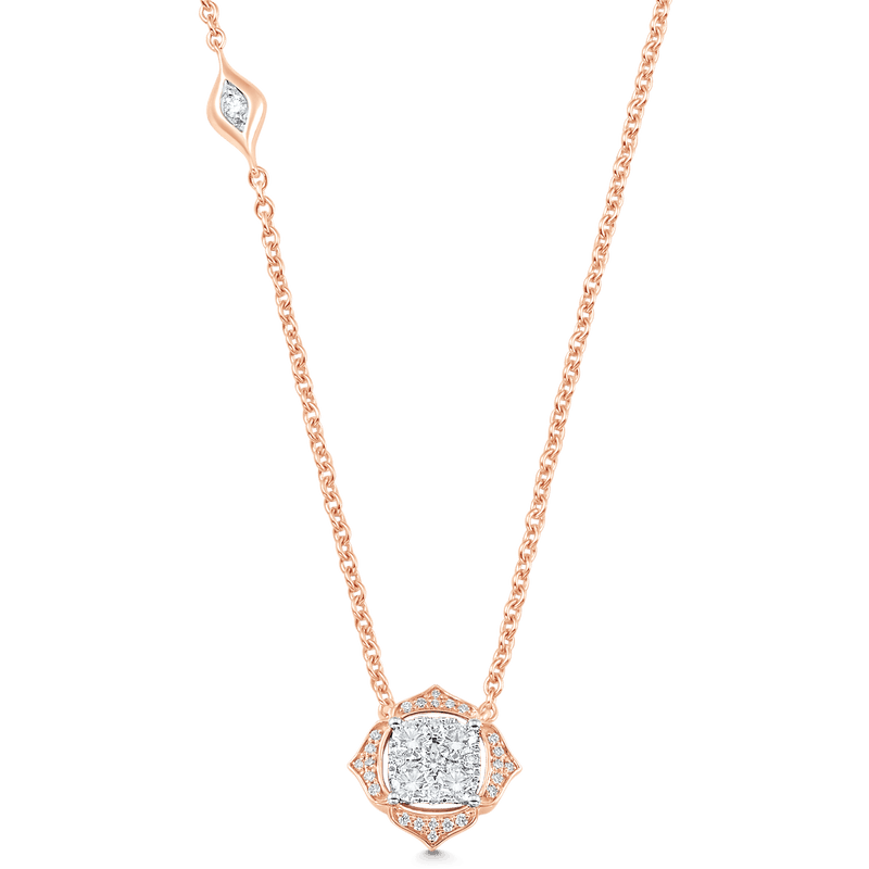 Leela Large Diamond Cluster Necklace