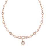 Lucia Leela Gold Link Diamond Pendant Necklace