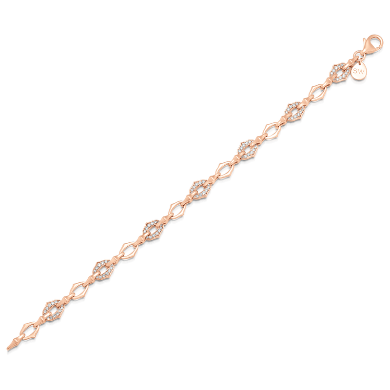 Lucia Chain & PavÃ© Diamond Bracelet