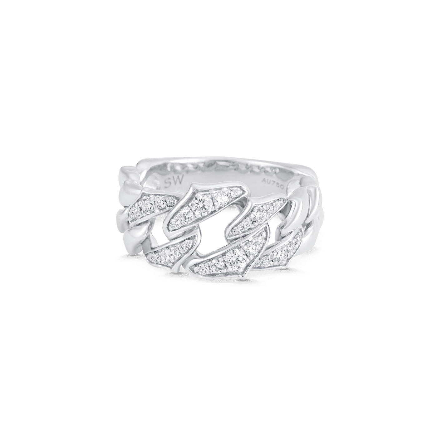 Lucia Diamond Graduated Link Ring