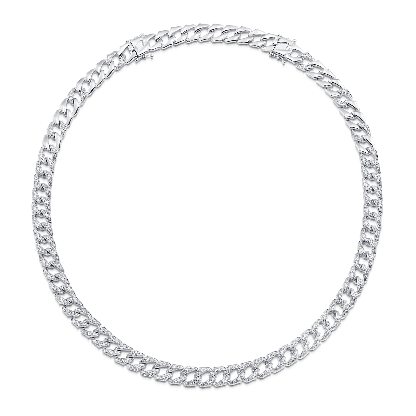 Lucia Pave Diamond Link Necklace
