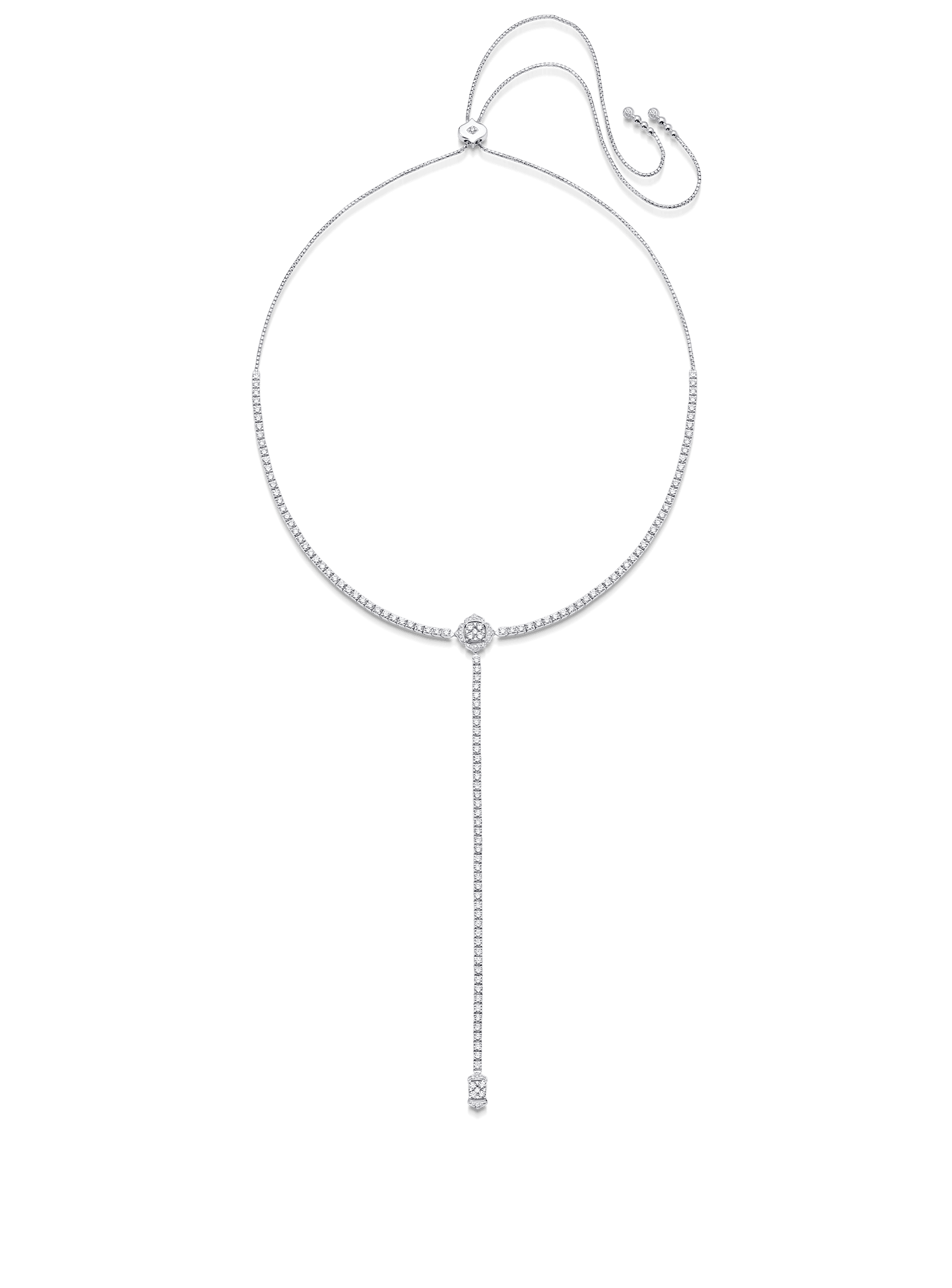Leela Lariat Diamond Bolo Necklace