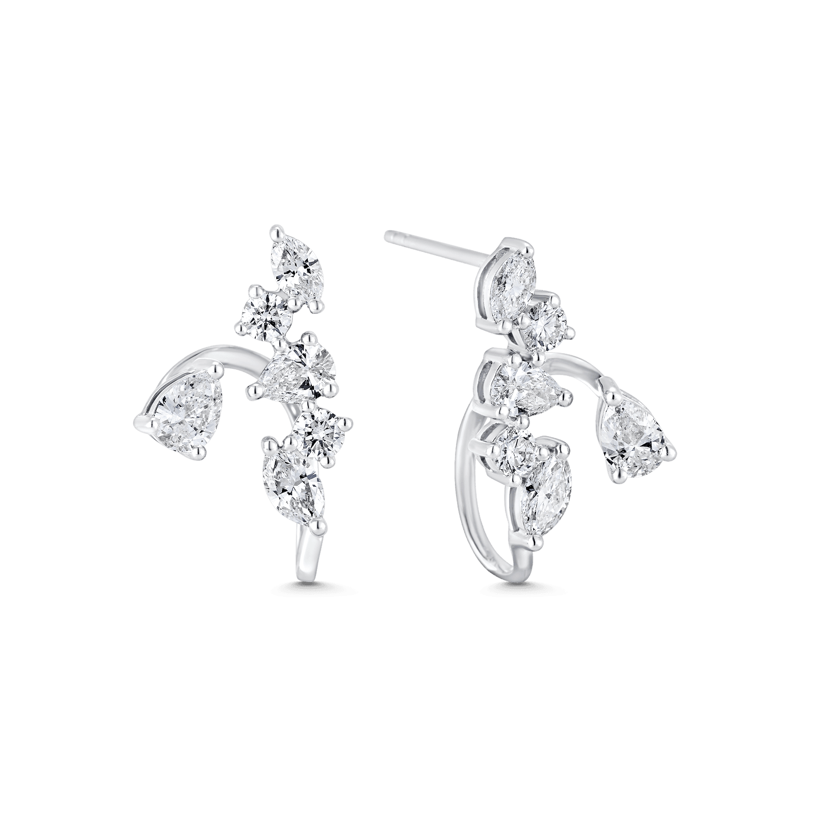 Purity Six Diamond Ear Jacket Earrings