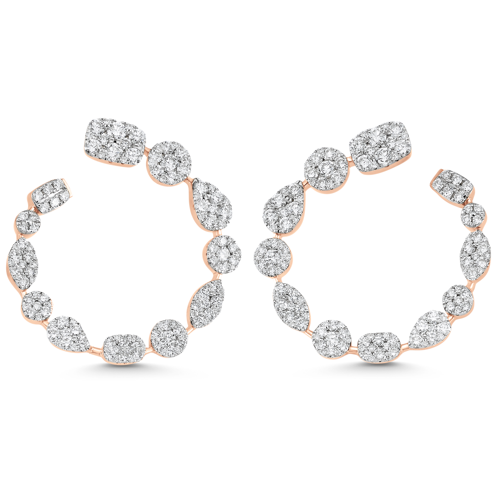 Reverie Diamond Cluster Hoops