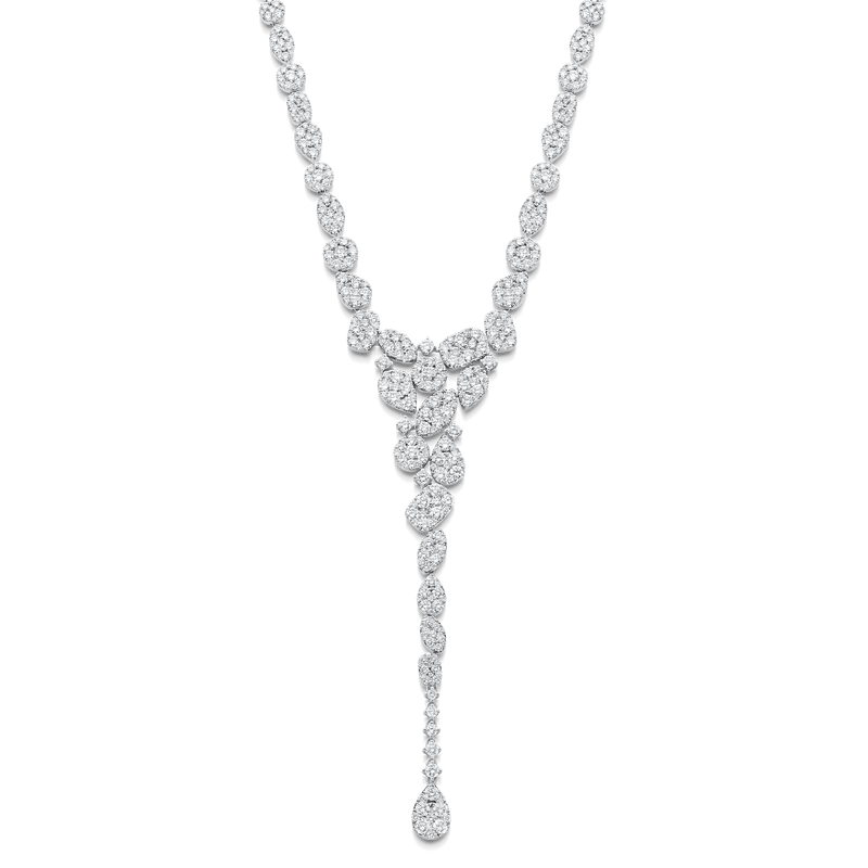 Reverie Couture Lariat Diamond Drop Necklace