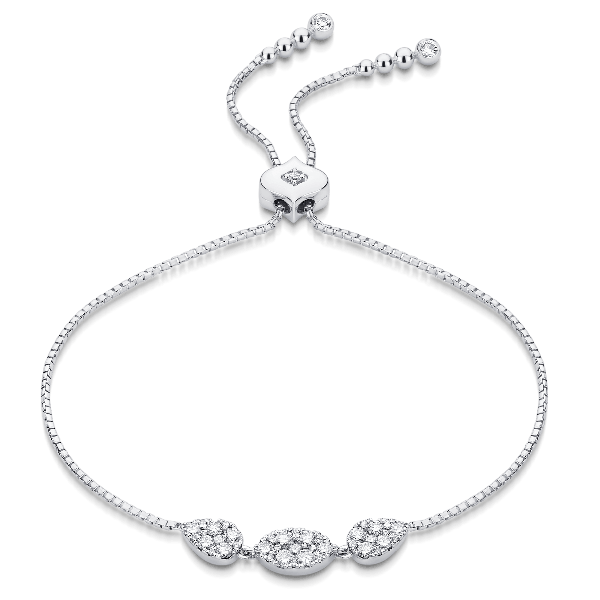 Reverie Marquise & Pear Diamond Bolo Bracelet