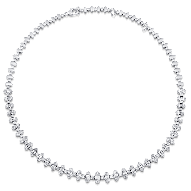 Taj Vertical Baguette Diamond Choker