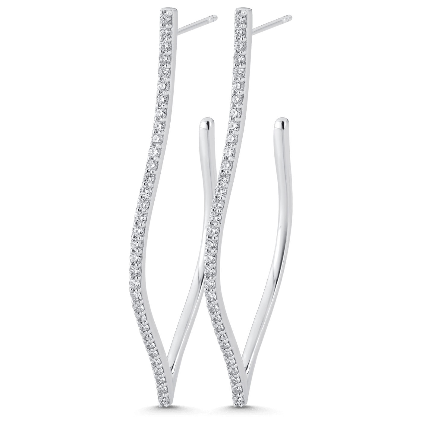 Veena Large Diamond Hoops Earrings