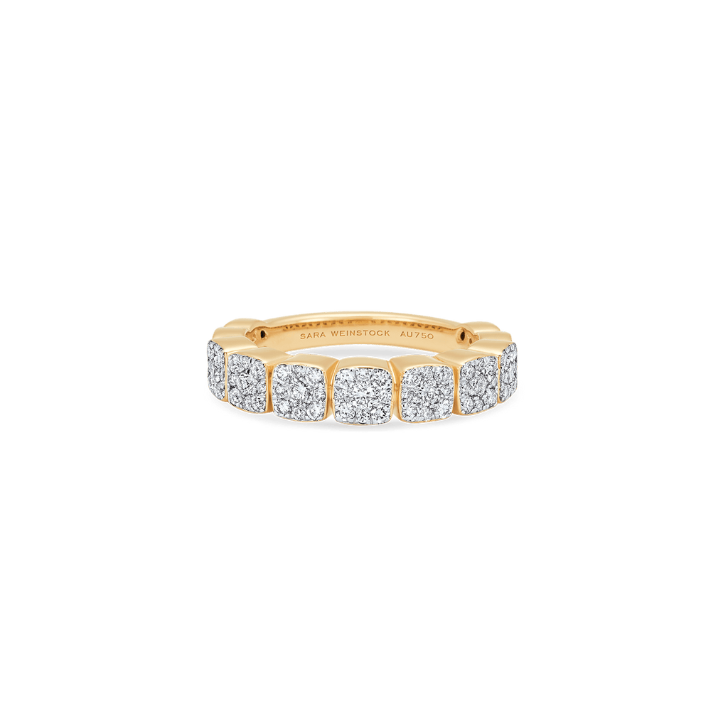 Adira Cushion Cluster Choker | Shop 18K Gold and Diamond Jewelry Choker Necklaces | Sara Weinstock Fine Jewelry Rose Gold