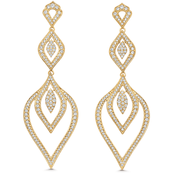 Donna Diamond Chandelier Earrings - Sara Weinstock Fine Jewelry