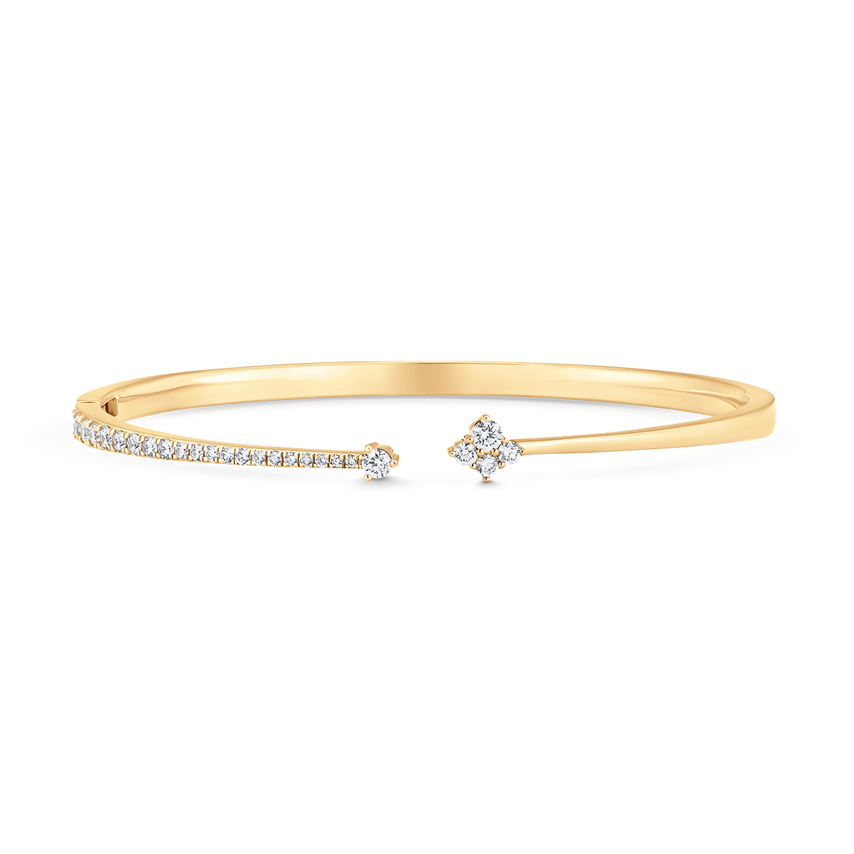 Dujour Diamond and Four Cluster Open Bangle Dujour Diamond and Four Cluster Open Bangle