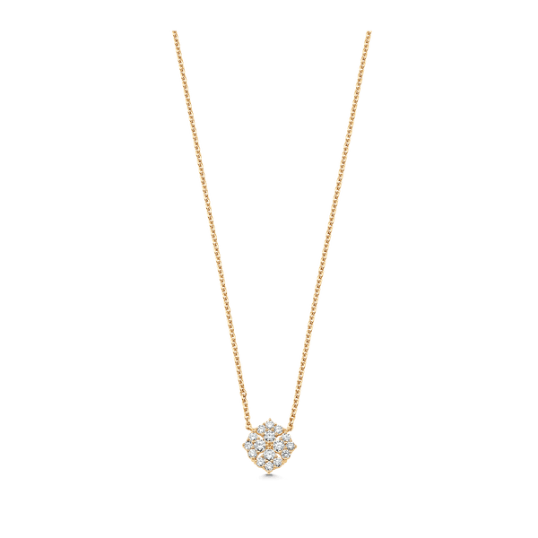 Flora Yellow Gold White Diamond Necklace - Sara Weinstock Fine Jewelry