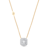 Illusion Emerald Cut Diamond Halo Necklace - Sara Weinstock Fine Jewelry