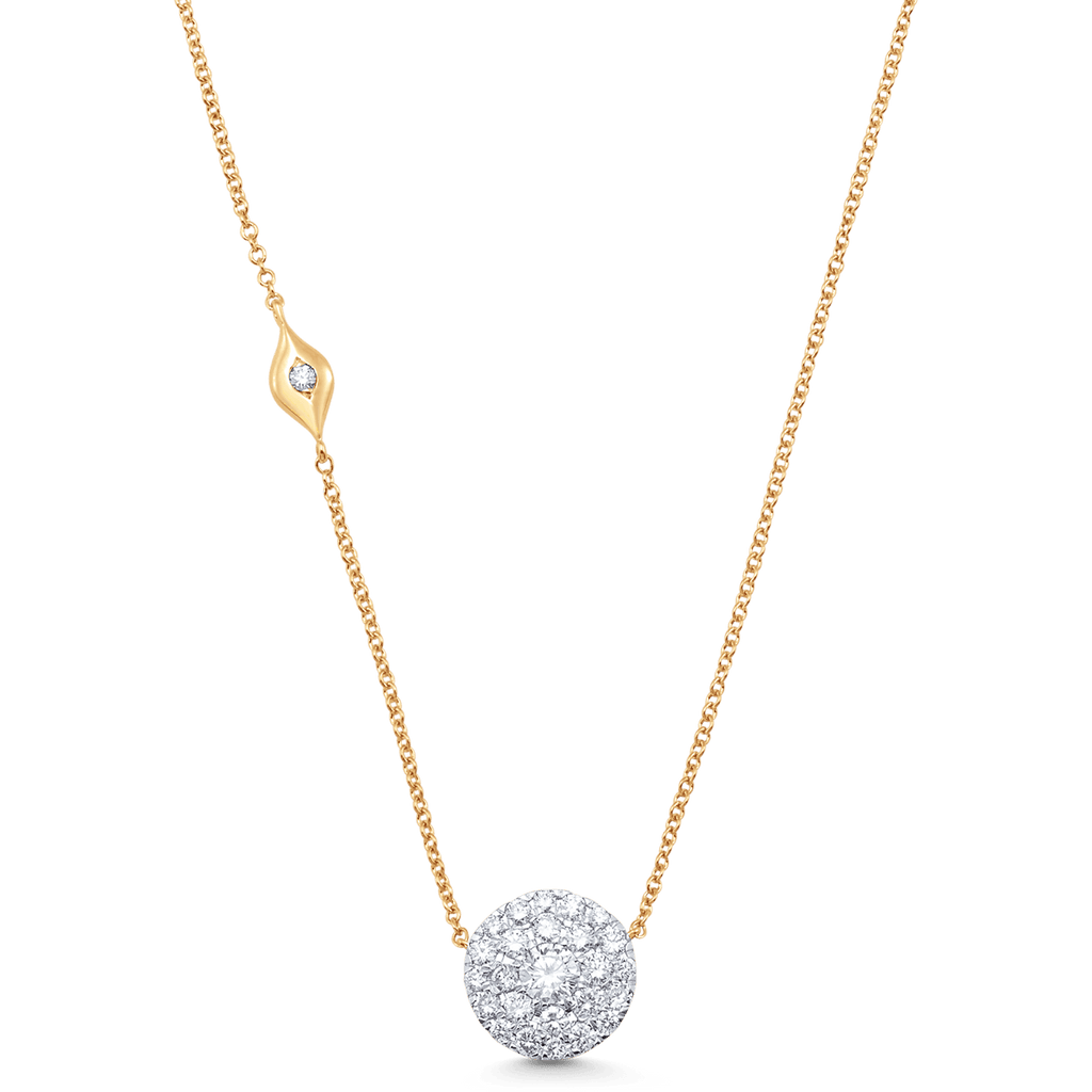 Round diamond pendant necklace online