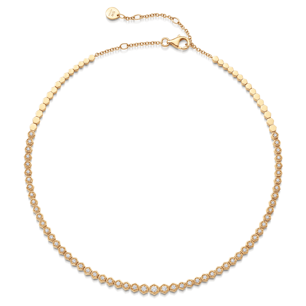 Isadora Hexagon Diamond Choker - Sara Weinstock Fine Jewelry