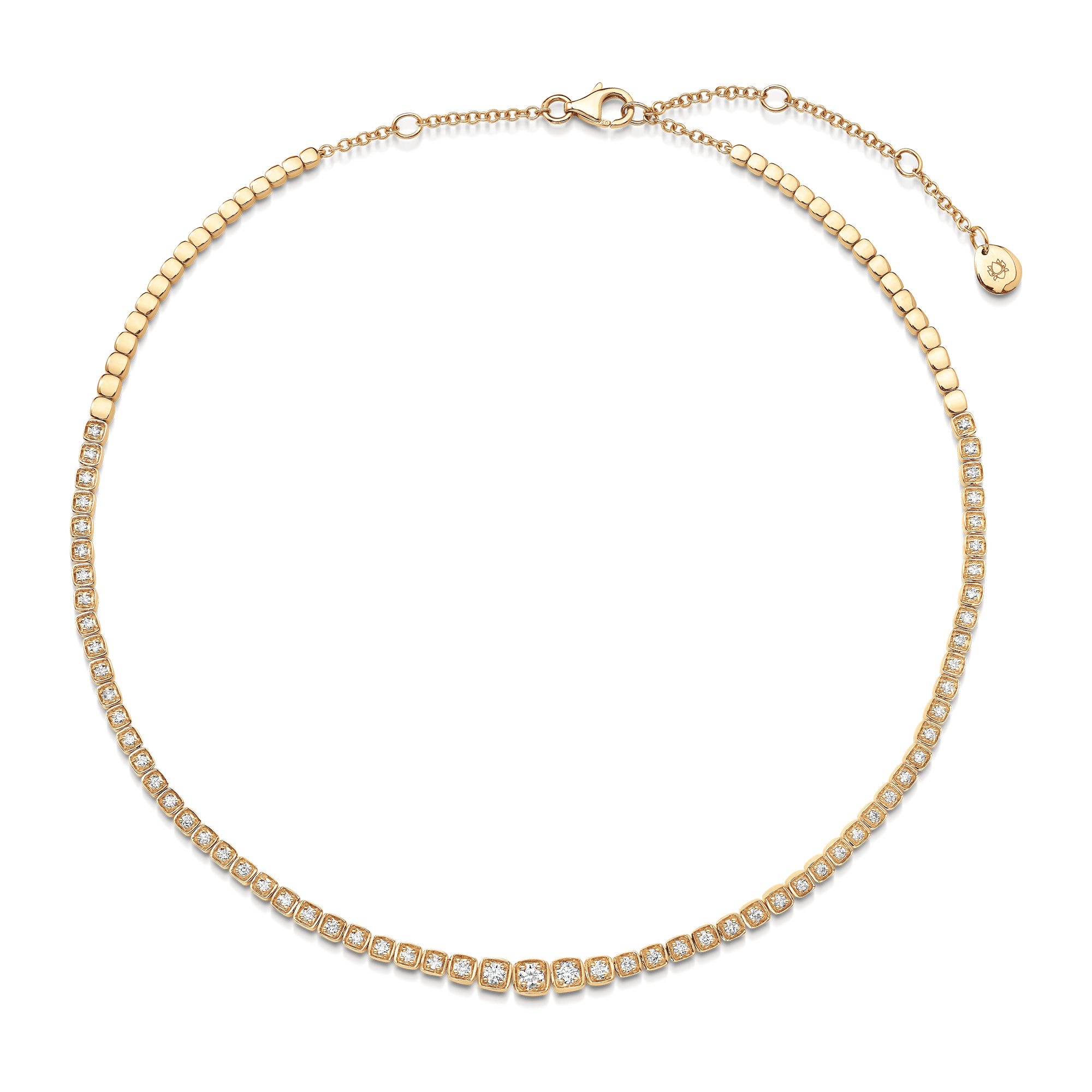 Isadora Petite Cushion Diamond Choker - Sara Weinstock Fine Jewelry