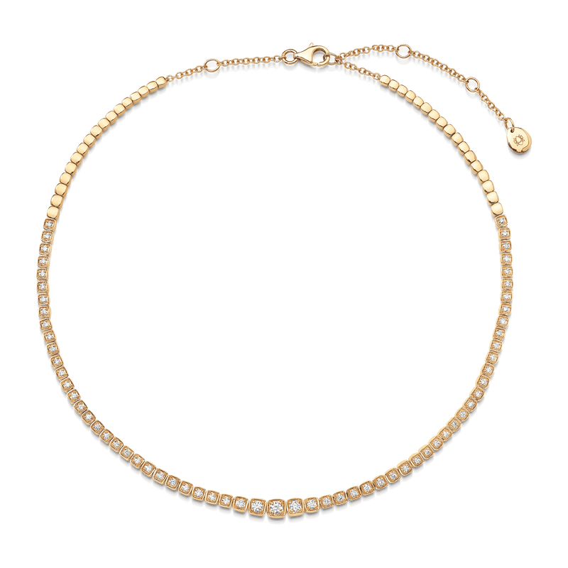 Isadora Petite Cushion Diamond Choker - Sara Weinstock Fine Jewelry