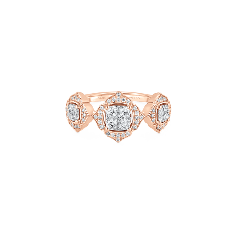 Leela Three Diamond Cluster Ring - Sara Weinstock Fine Jewelry