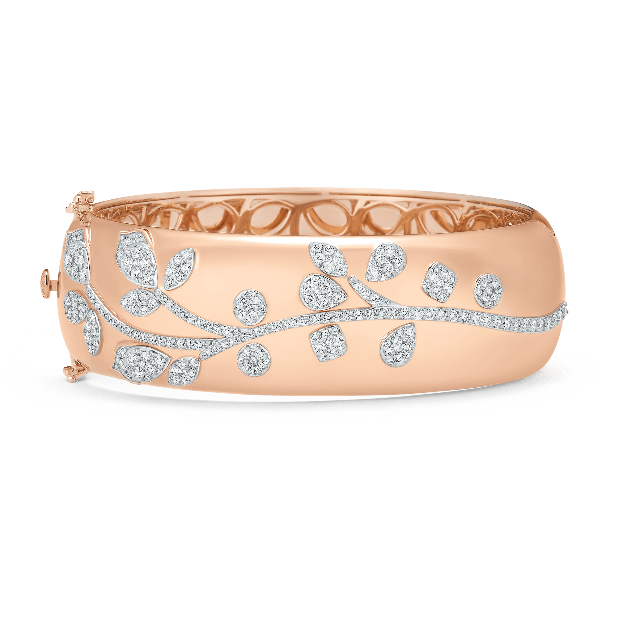 Lierre Gold and Diamond Cigar Bangle - Sara Weinstock Fine Jewelry