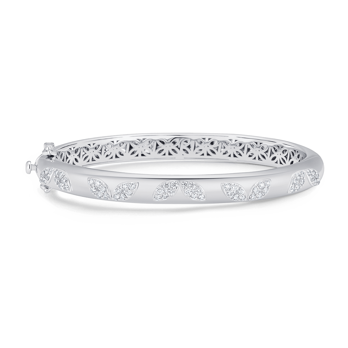 Lierre Reverie White Gold White Diamond Marquise Cluster Bangle - Sara Weinstock Fine Jewelry