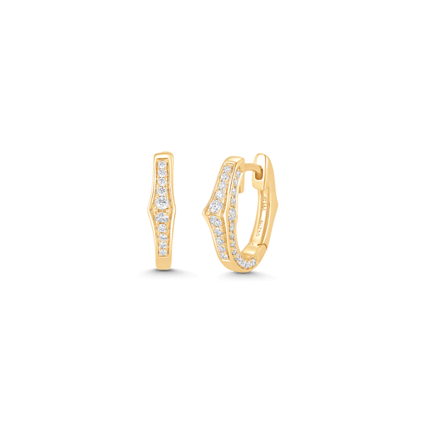 Lucia Full Diamond Cluster Huggie Earrings - Sara Weinstock Fine Jewelry