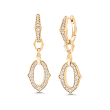 Lucia Gold Link Diamond Drop Earrings - Sara Weinstock Fine Jewelry