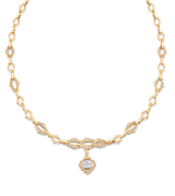 Lucia Leela Gold Link Diamond Pendant Necklace - Sara Weinstock Fine Jewelry