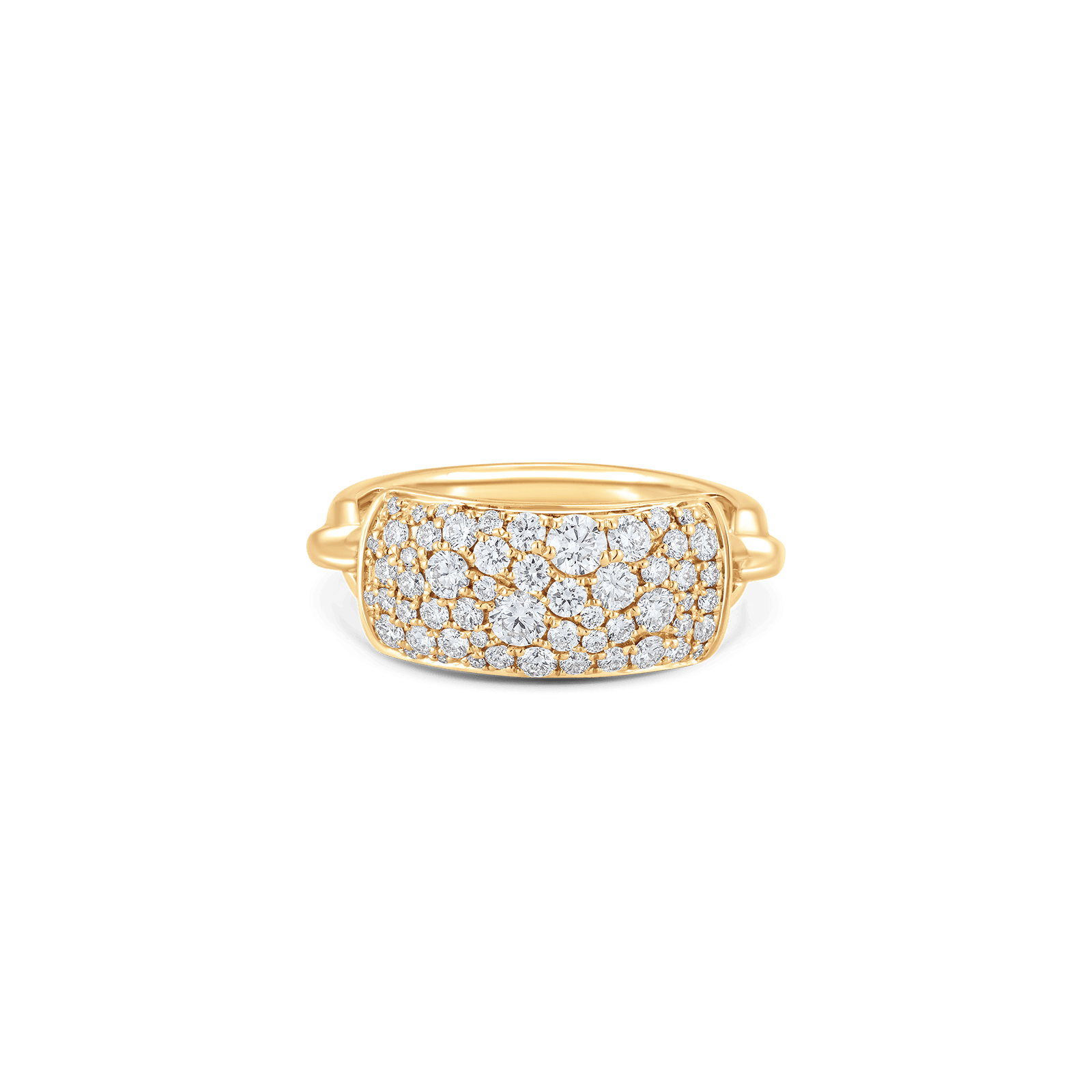 Lucia Pave Diamond Bar Tag Ring - Sara Weinstock Fine Jewelry