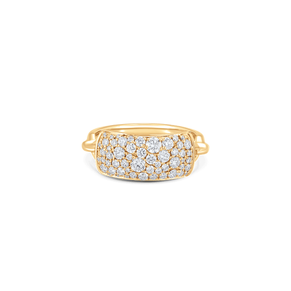 Lucia Pave Diamond Bar Tag Ring - Sara Weinstock Fine Jewelry