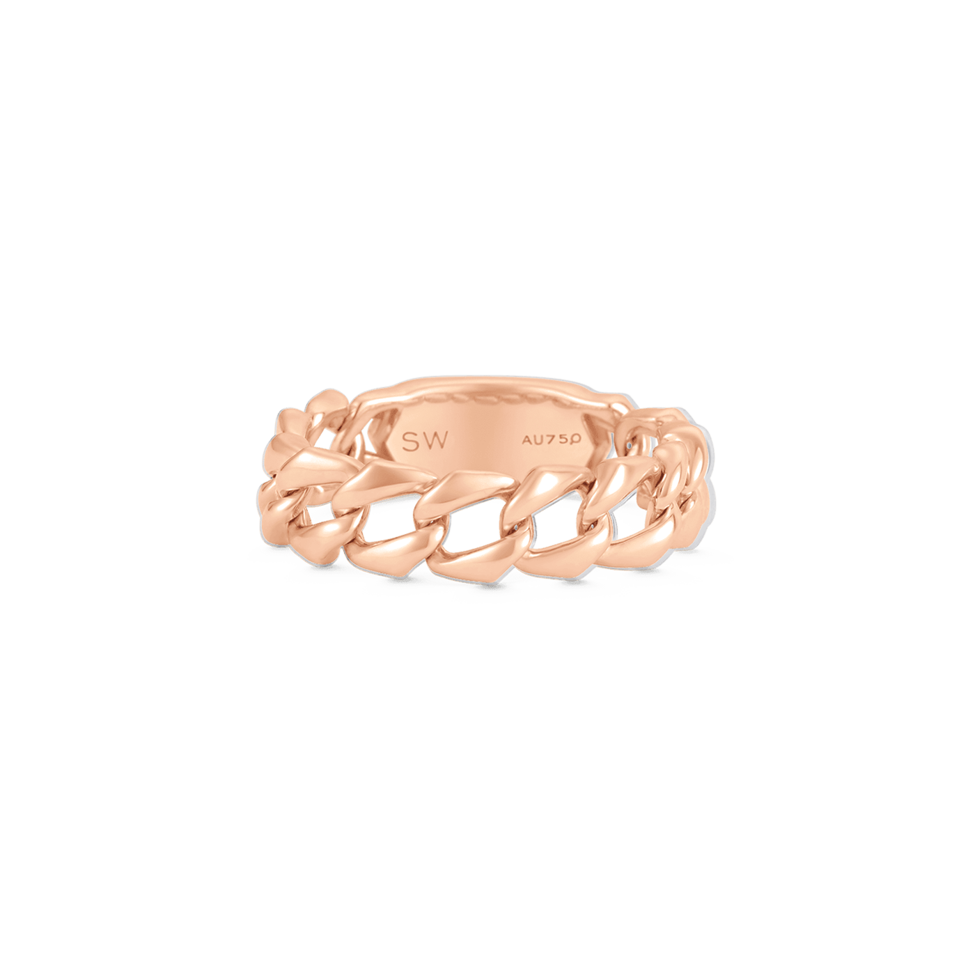 Lucia Solid Link Ring - Sara Weinstock Fine Jewelry