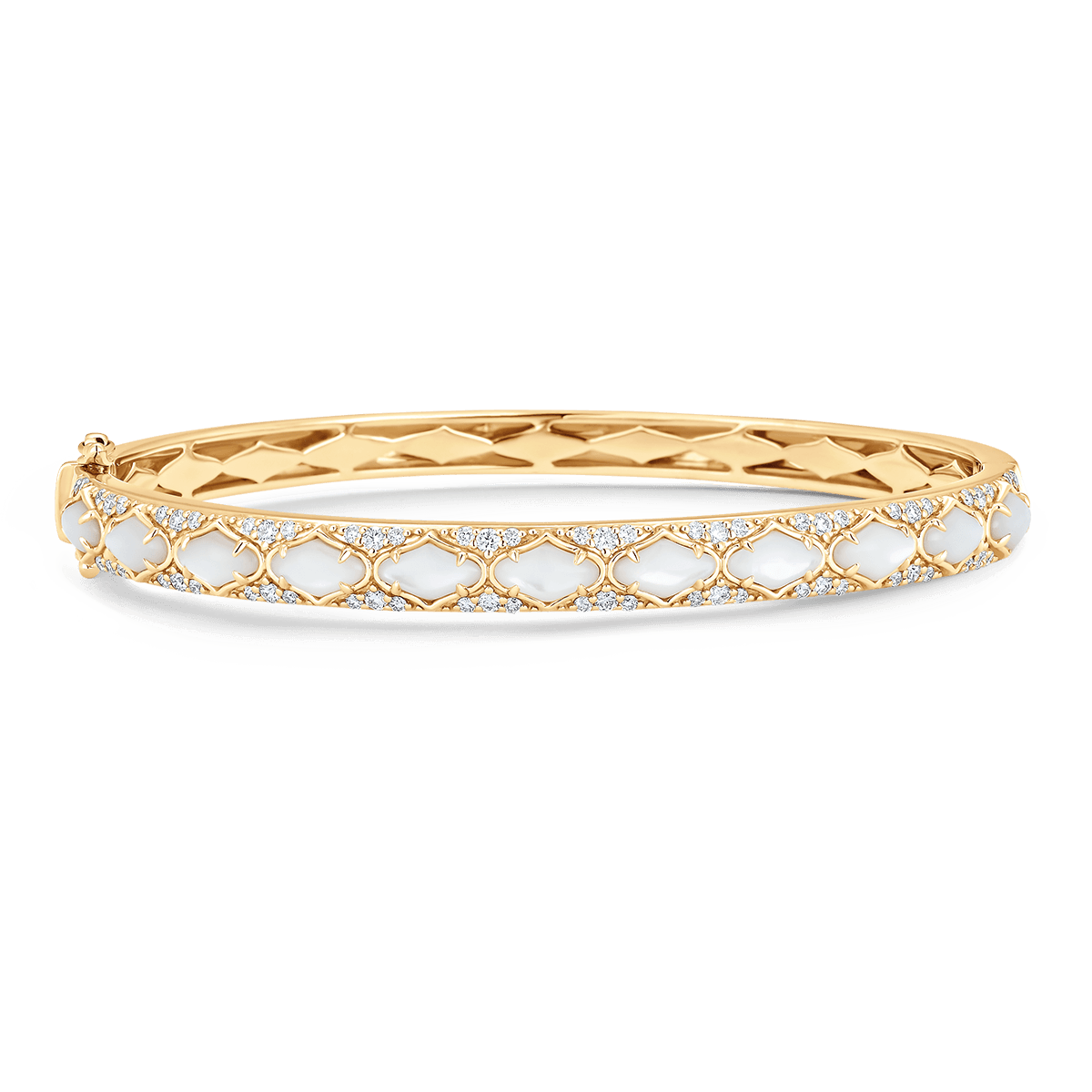 Lucia Mother of Pearl and Gold Bangle