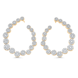 Muna Round Diamond Cluster Hoops - Sara Weinstock Fine Jewelry