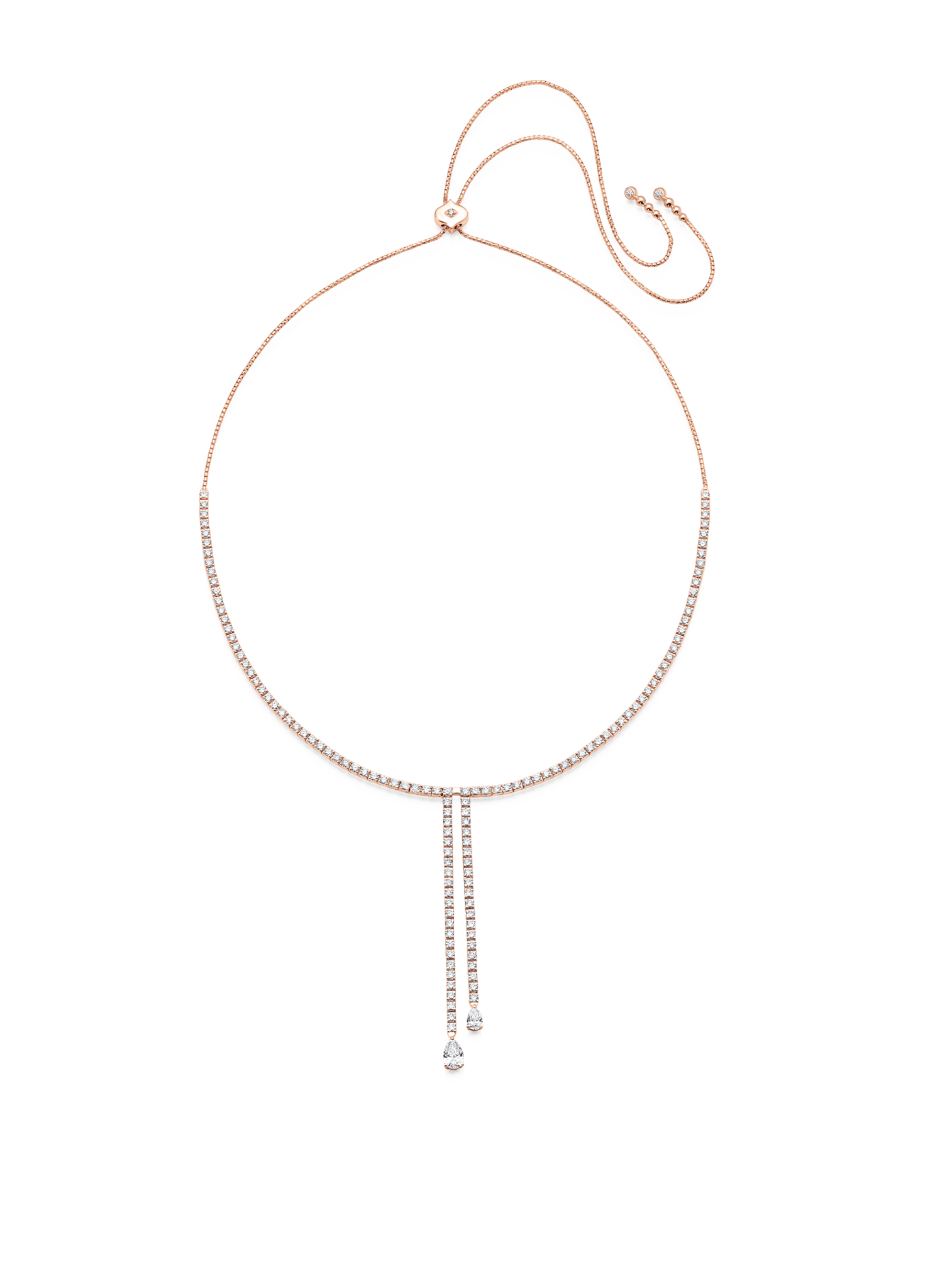 Purity Double Pear Diamond Bolo Necklace - Sara Weinstock Fine Jewelry