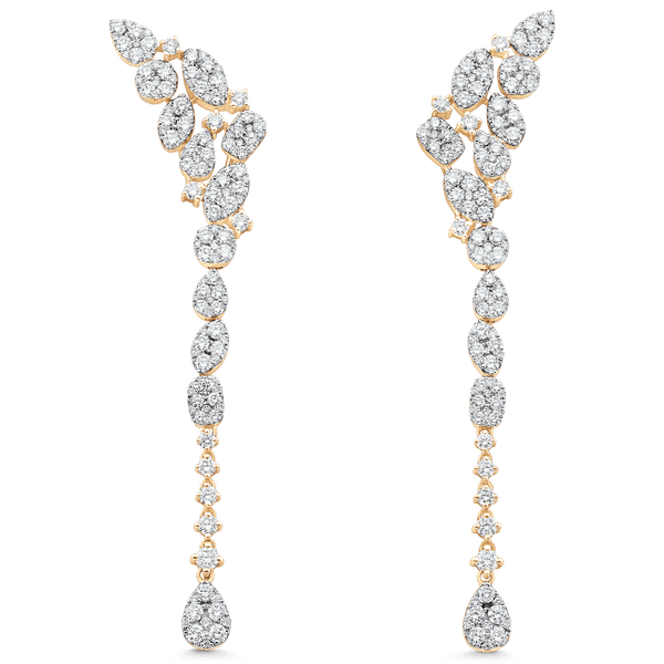 Reverie Couture Cluster Diamond Drop Earrings - Sara Weinstock Fine Jewelry