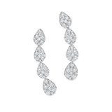 Reverie Diamond Cluster Crawler Earrings - Sara Weinstock Fine Jewelry