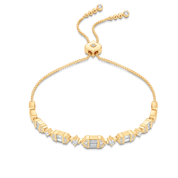 Taj Baguette Diamond Bolo Bracelet - Sara Weinstock Fine Jewelry