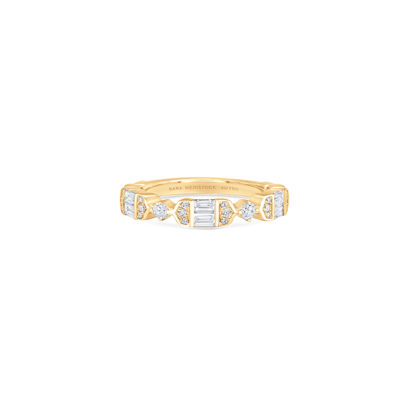 Taj Baguette Horizontal Partial Ring - Sara Weinstock Fine Jewelry