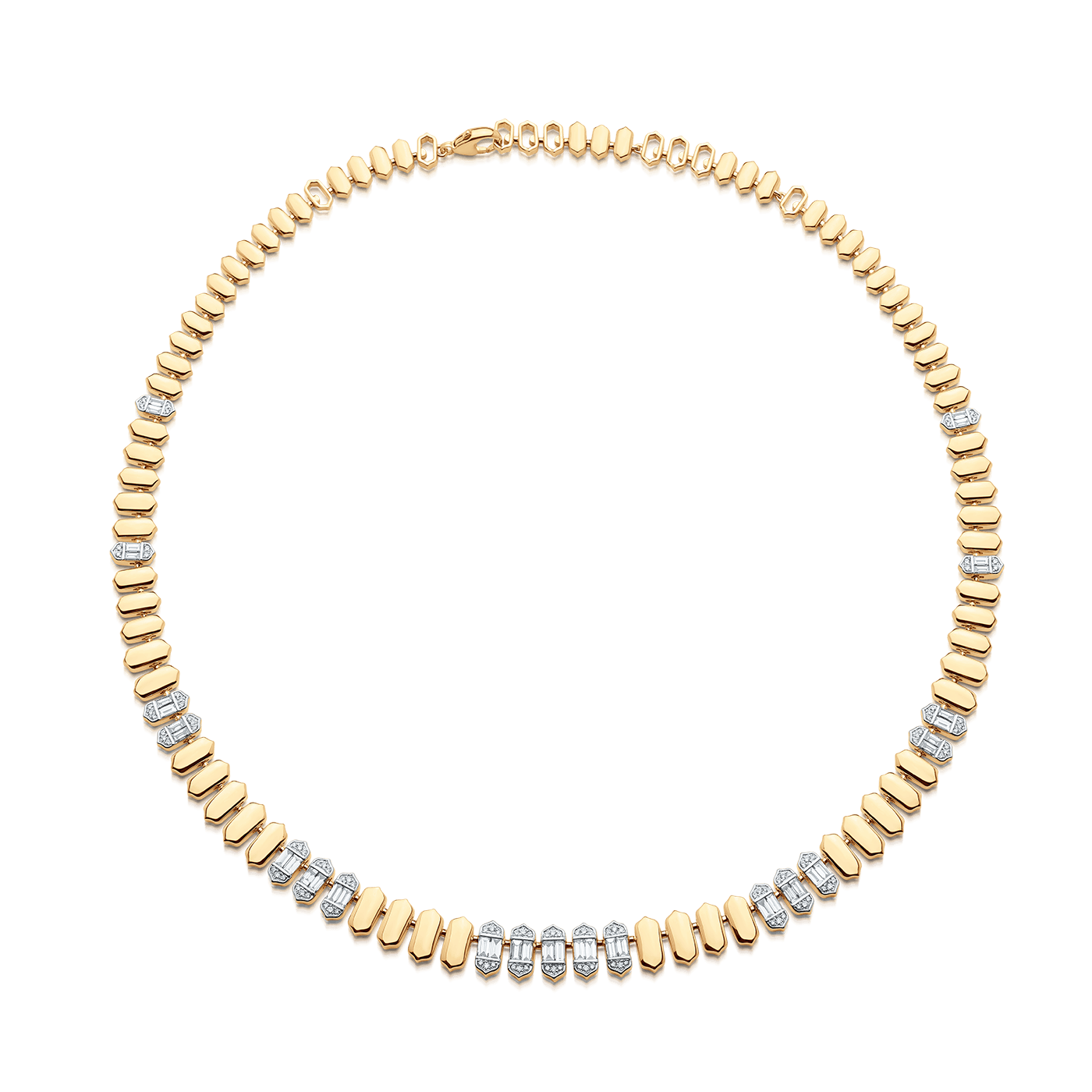 Taj Baguette Illusion Statement Necklace - Sara Weinstock Fine Jewelry