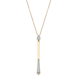 Unity Pear Illusion Lariat Necklace - Sara Weinstock Fine Jewelry