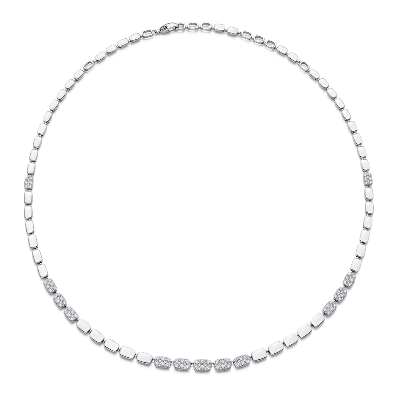 Unity Reverie Cushion Cluster Diamond and Gold Choker - Sara Weinstock Fine Jewelry