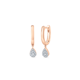 Unity Reverie Gold and Diamond Pear Drop Huggie Earrings - Sara Weinstock Fine Jewelry