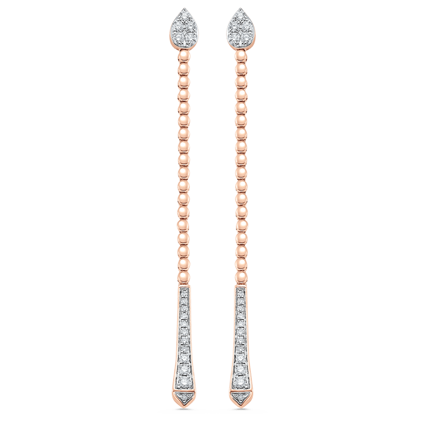 Unity Reverie Gold and Pear Diamond Drop Earrings - Sara Weinstock Fine Jewelry