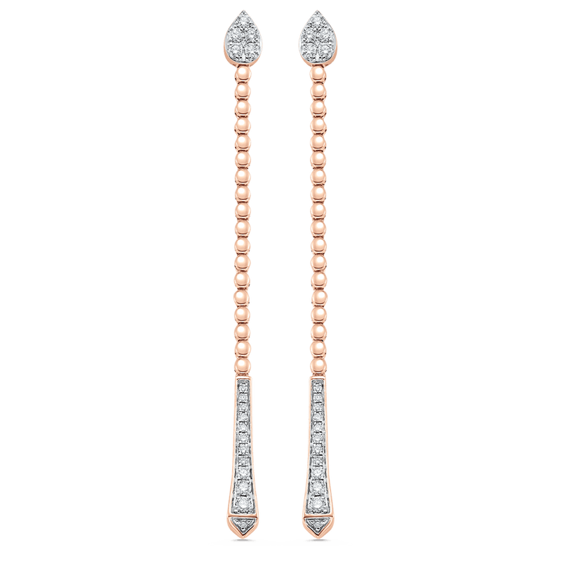 Unity Reverie Gold and Pear Diamond Drop Earrings - Sara Weinstock Fine Jewelry