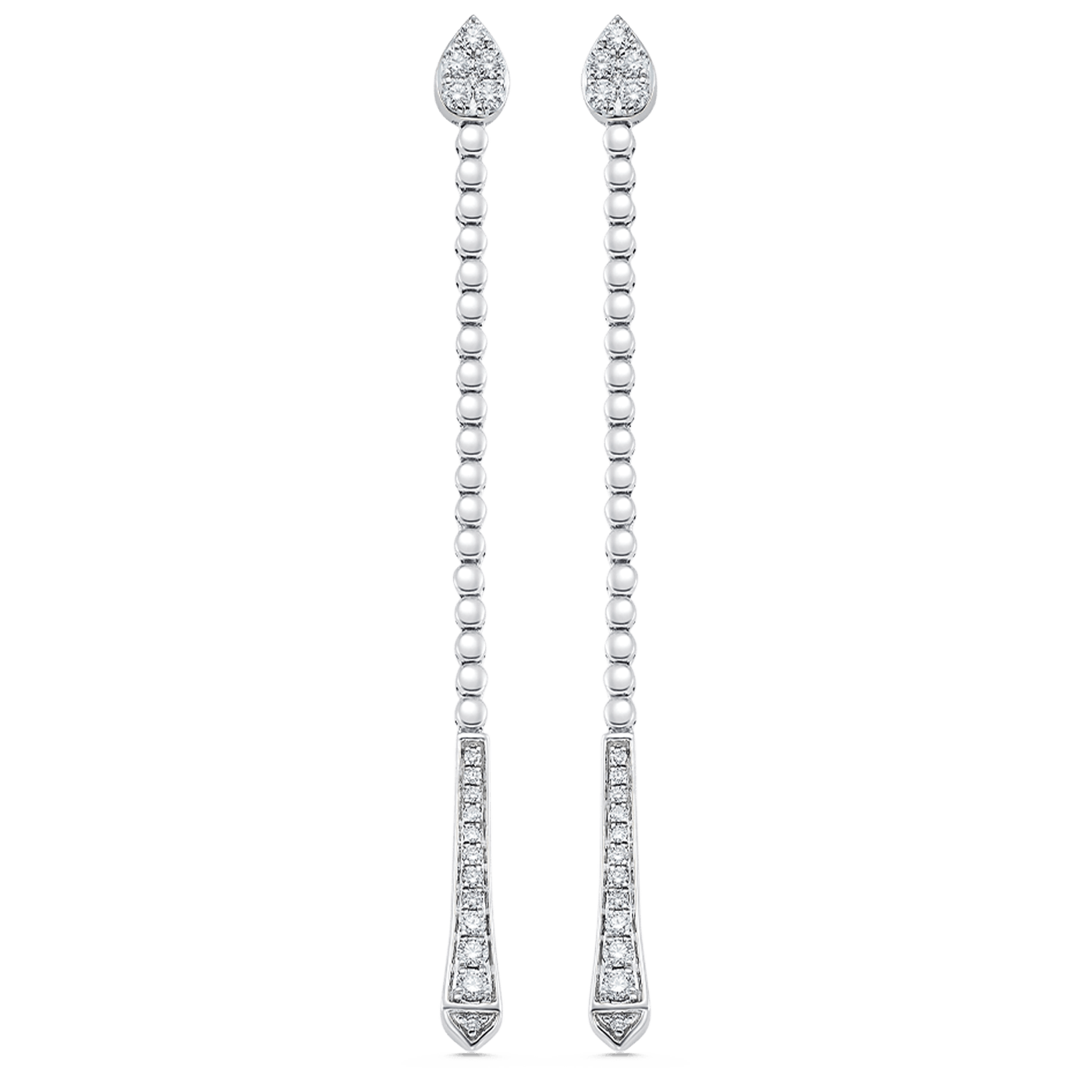 Unity Reverie Gold and Pear Diamond Drop Earrings - Sara Weinstock Fine Jewelry