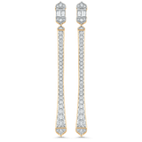 Unity Taj Baguette & Cascading Diamond Drop Fancy Earrings - Sara Weinstock Fine Jewelry