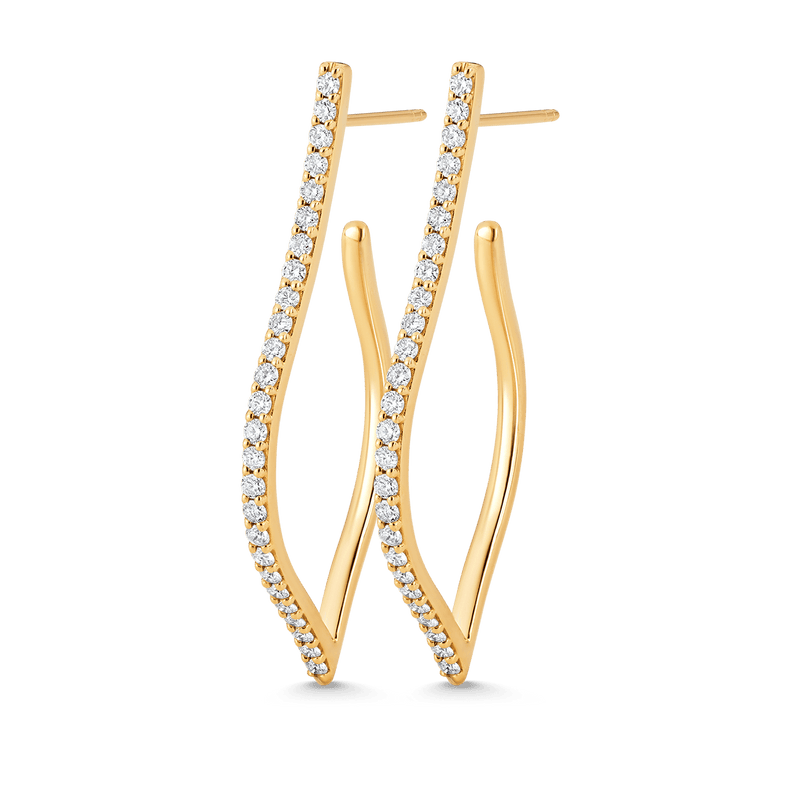 Veena Small Diamond Hoop Earrings - Sara Weinstock Fine Jewelry