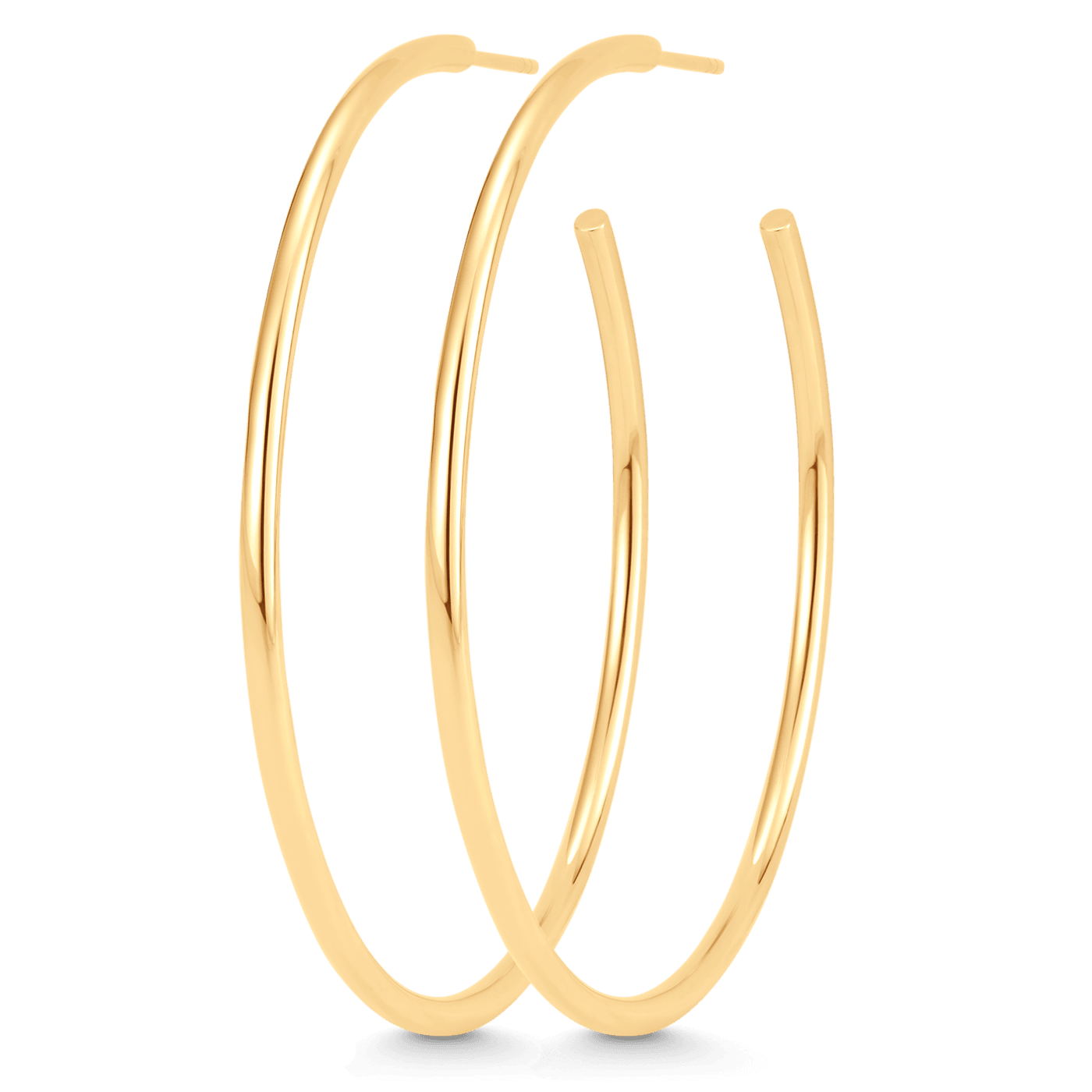 Veena Solid Large Hoops - Sara Weinstock Fine Jewelry