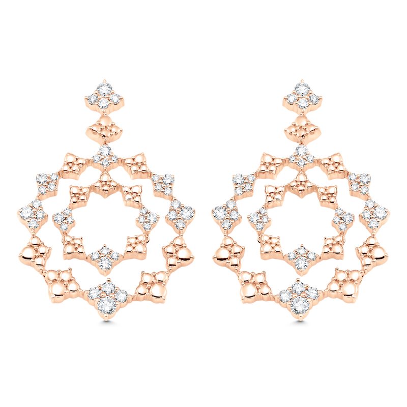 Dujour Couture Gold Partial & Solid Diamond Round Drop Earring